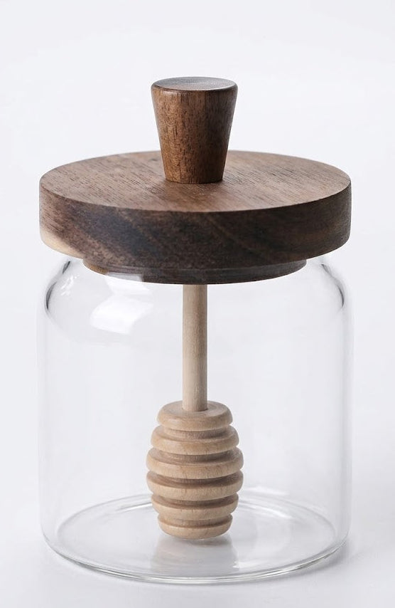 Frasco de Miel c/ tapa de Madera Acacia
