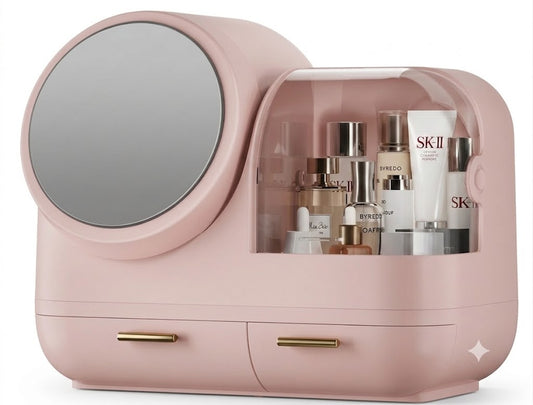 Organizador de Cosméticos con Espejo Luz Led