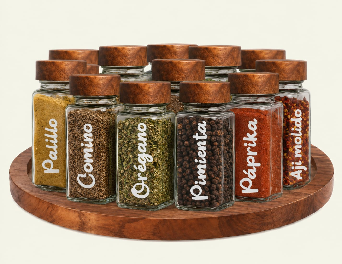 Promo Acacia (12 Especieros Acacia + Base Giratoria Acacia)