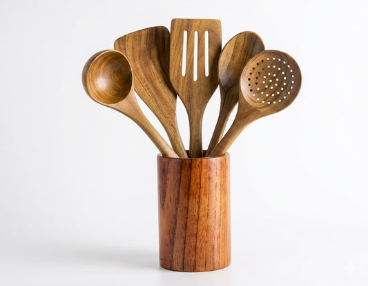 Set de Cucharones De Teca