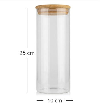 Frasco de Vidrio c/ tapa de Bambú Take de 1700 ml
