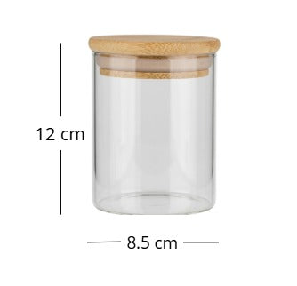 Frasco de Vidrio c/ tapa de Bambú Take de 550 ml