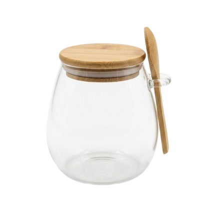 Frasco de vidrio c/ tapa de Bambú Kai de 600 ml