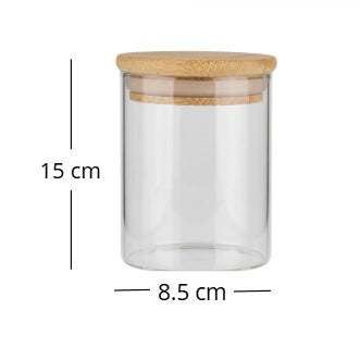 Frasco de Vidrio c/ tapa de Bambú Take de 700 ml