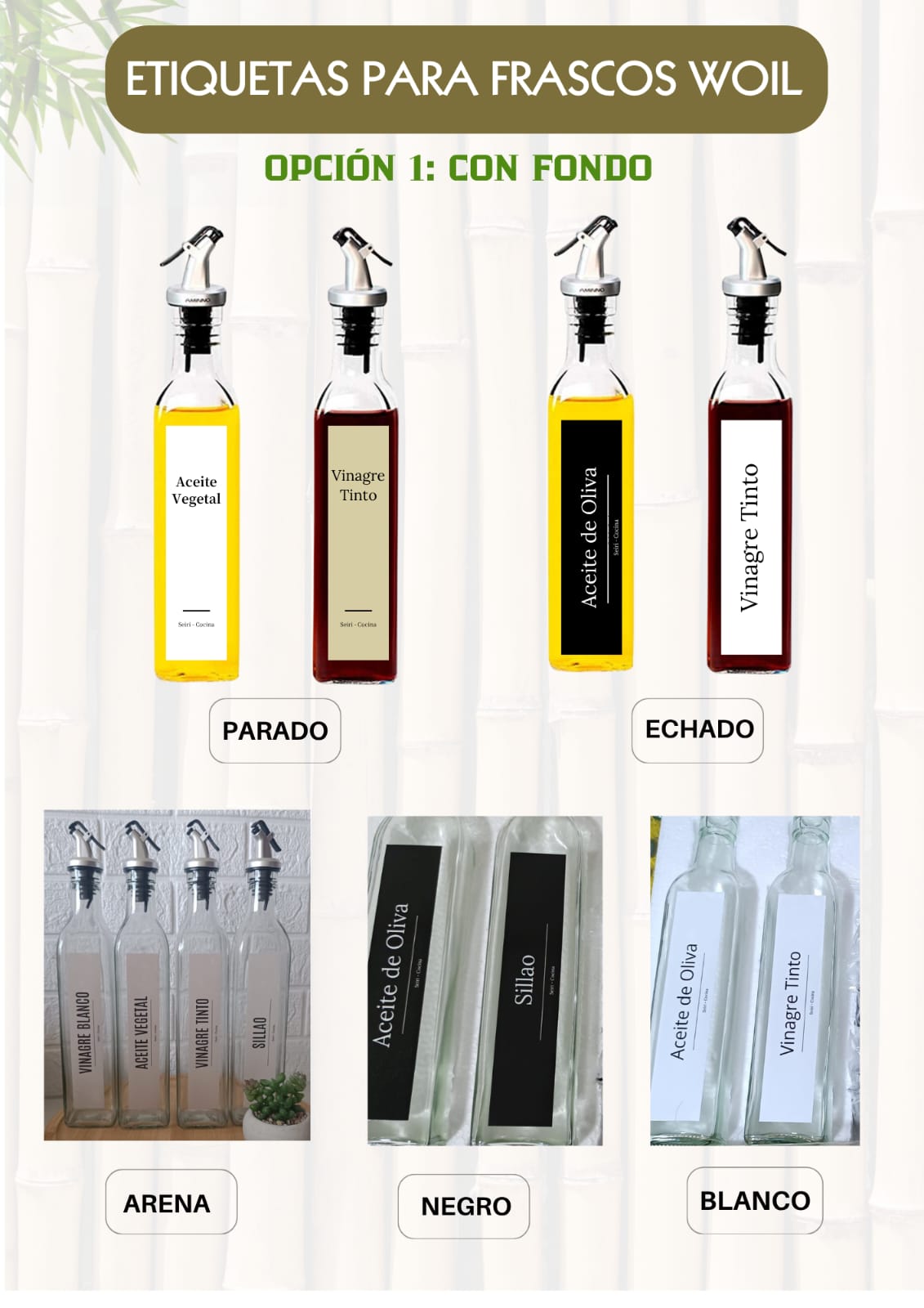 Frasco de Vidrio Woil de 500 ml