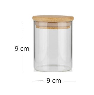 Frasco de Vidrio c/ tapa de Bambú Take de 350 ml