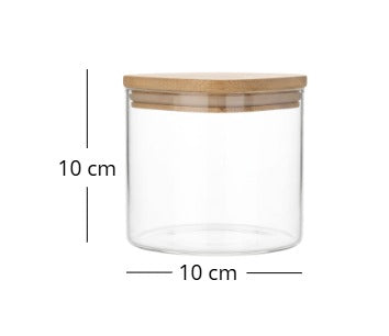 Frasco de Vidrio c/ tapa de Bambú Shizen de 700 ml