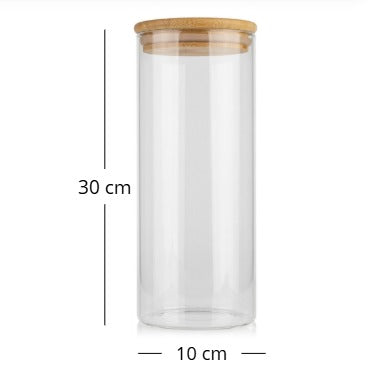 Frasco de Vidrio c/ tapa de Bambú Take de 2000 ml